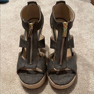 MICHAEL Michael Kors Signature Logo Espadrille Wedges